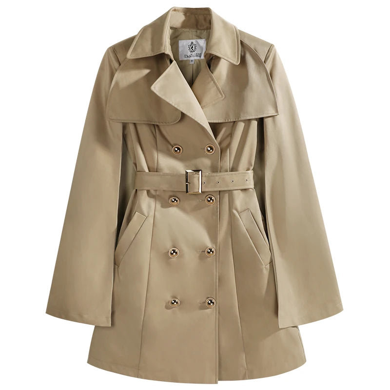 Cape Double Breast Trench Coat Cloak Sleeves Jacket.