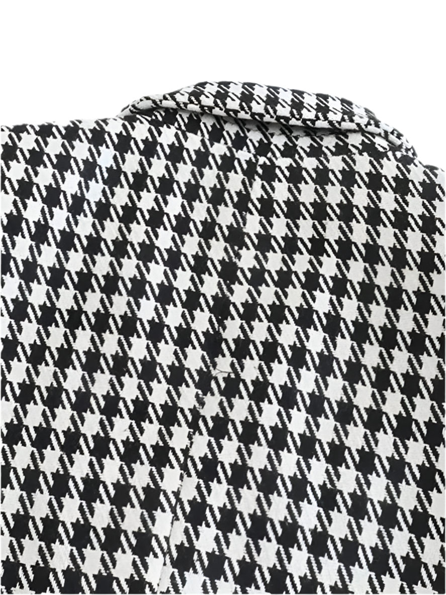 Double Breasted Houndstooth Blazer  Vintage.