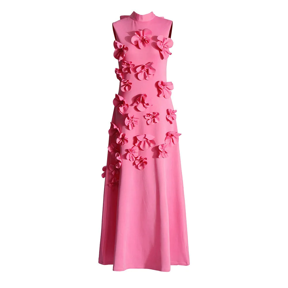 Long dress with embossed flowers!